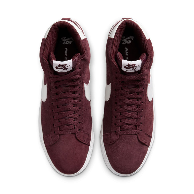 Nike SB Zoom Blazer Mid Burgundy Crush/Summit White top down view