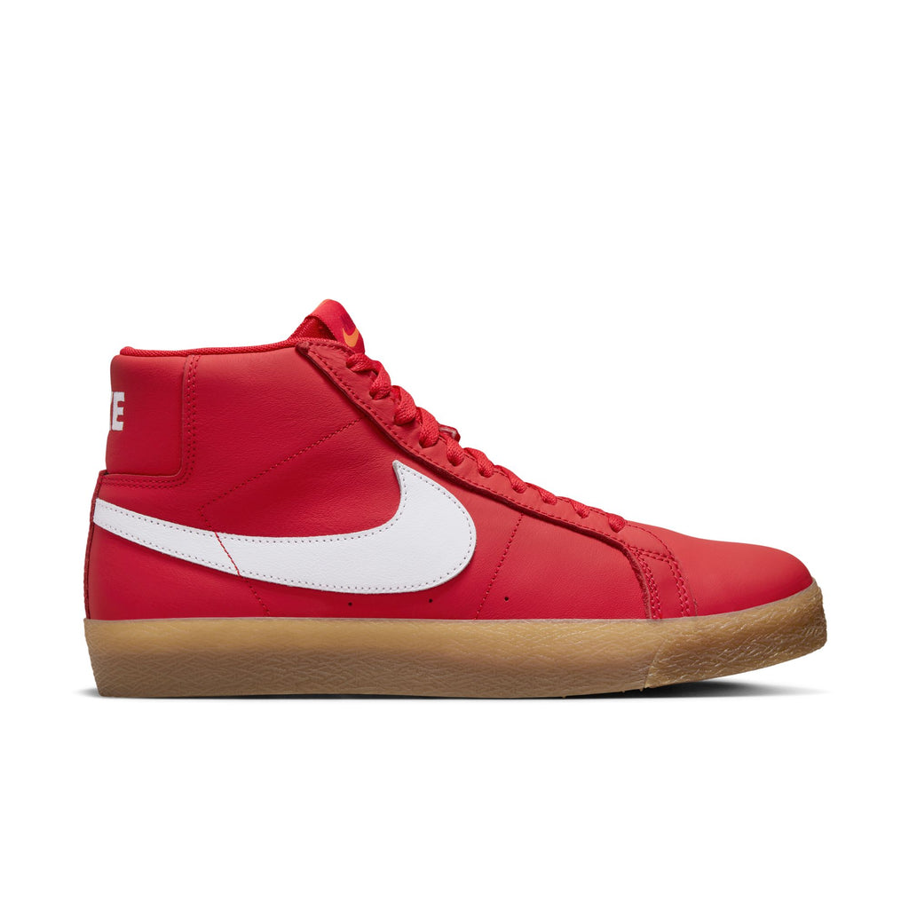 Nike SB Zoom Blazer Mid University Red/White-White side view