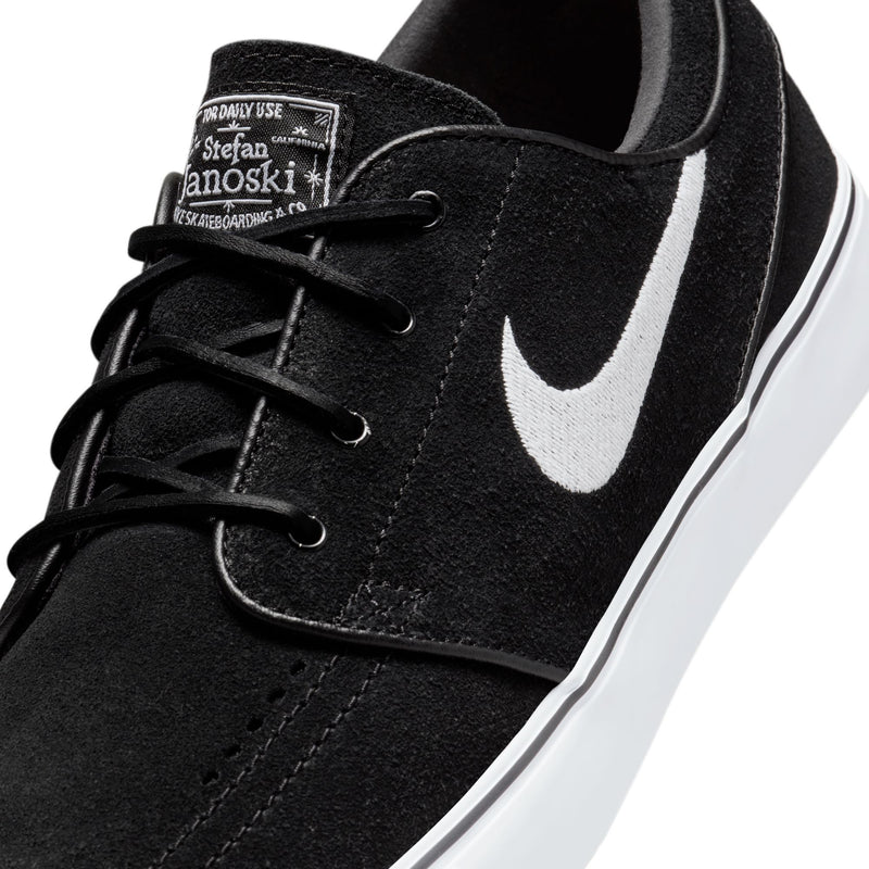 Nike SB Zoom Janoski OG+ Black/White swoosh detail