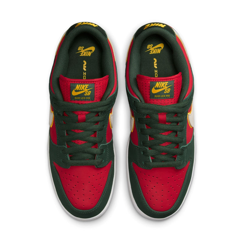 Nike SB Dunk Low Pro Premium "Seattle Supersonics" Fir/White/University Gold/Fire Red