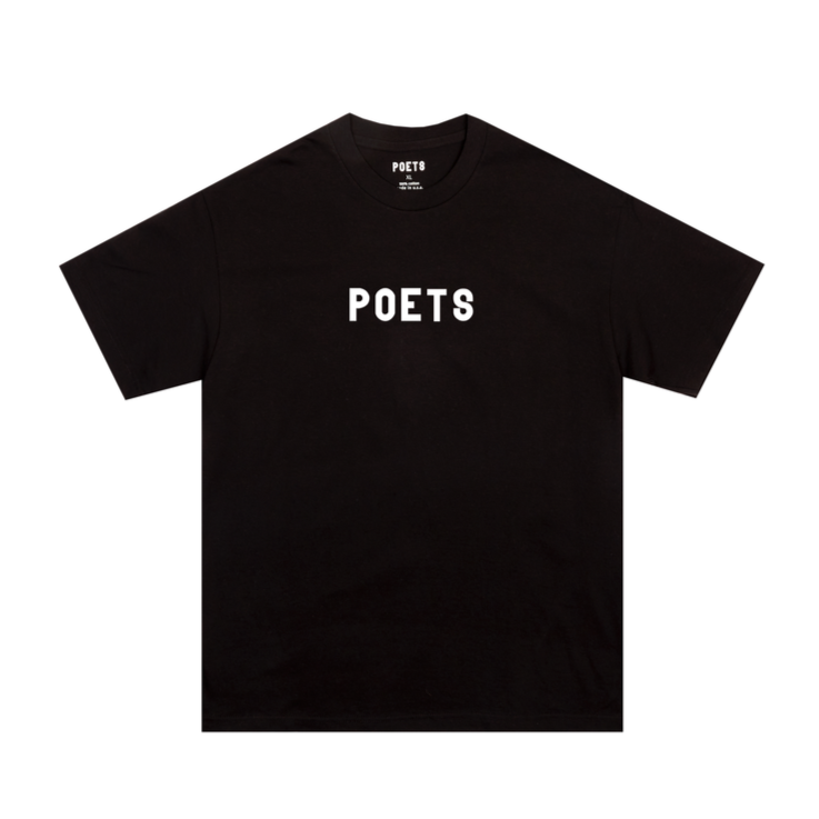Poets T-Shirt OG Flock Black front view