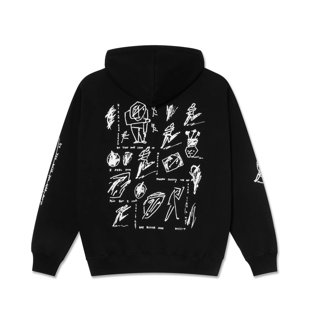 Polar Hoodie Dave/Sad at Times Black back view