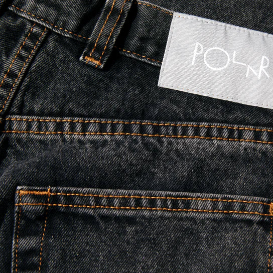 Polar '89! Jeans Washed Black back waist band patch