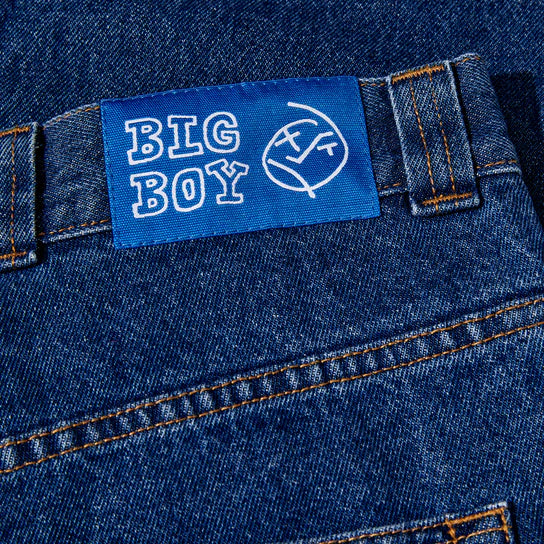 Polar Big Boy Jeans Dark Blue back waistband patch