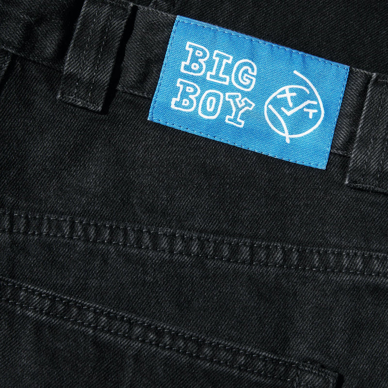 Polar Big Boy Jeans Pitch Black back waist band patch