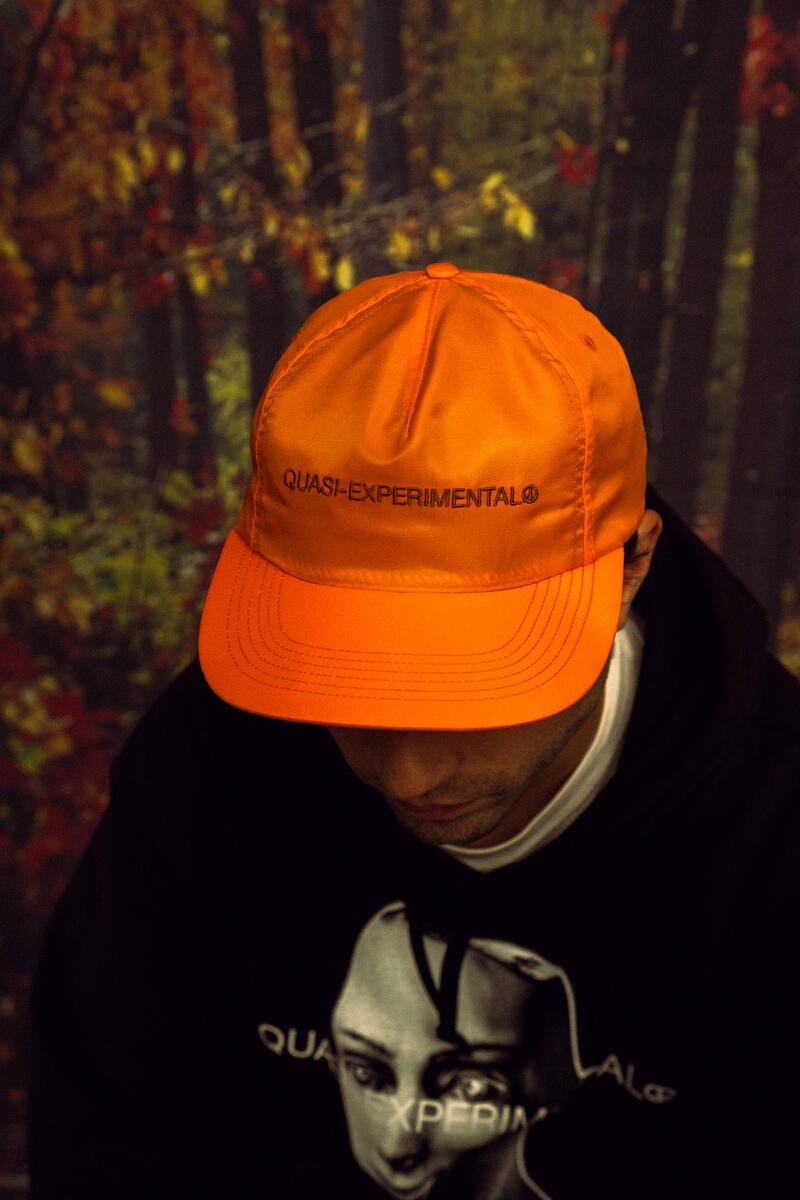 Quasi 6 Panel Hat Mental Orange on model