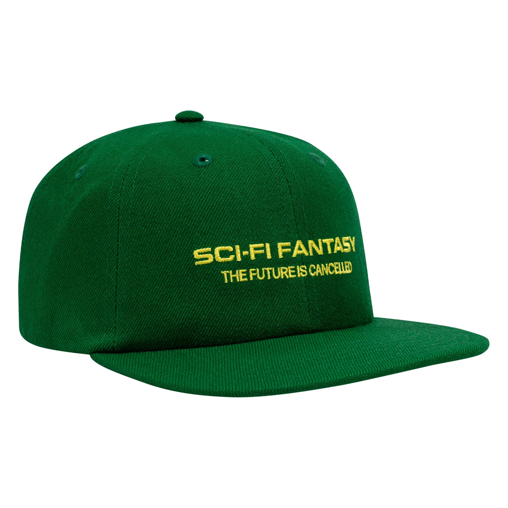 Sci-Fi Fantasy 6 Panel Hat Future Is Canceled Green