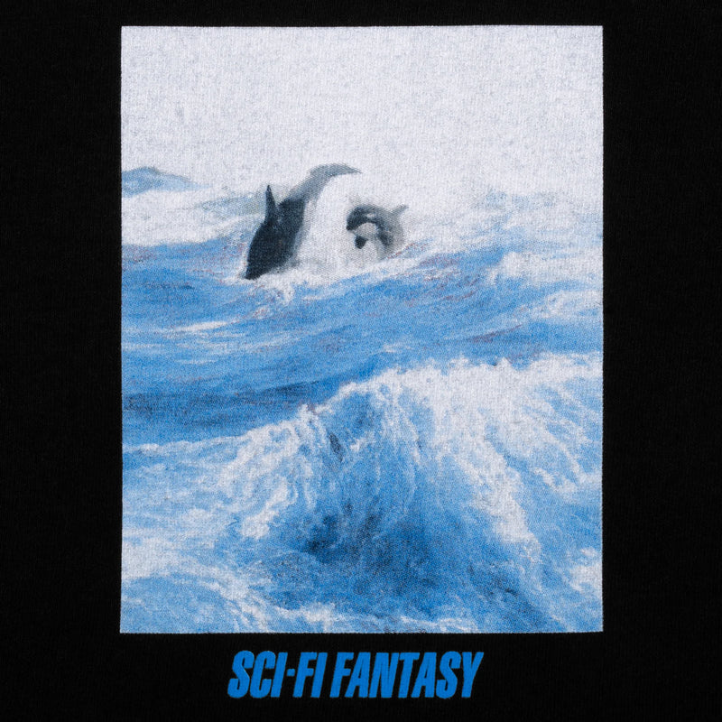 Sci-Fi Fantasy T-Shirt Killer Whale Black Close Up