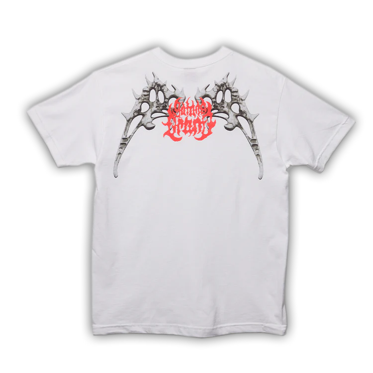 Satan's Drano T-Shirt Bone Wings White back View