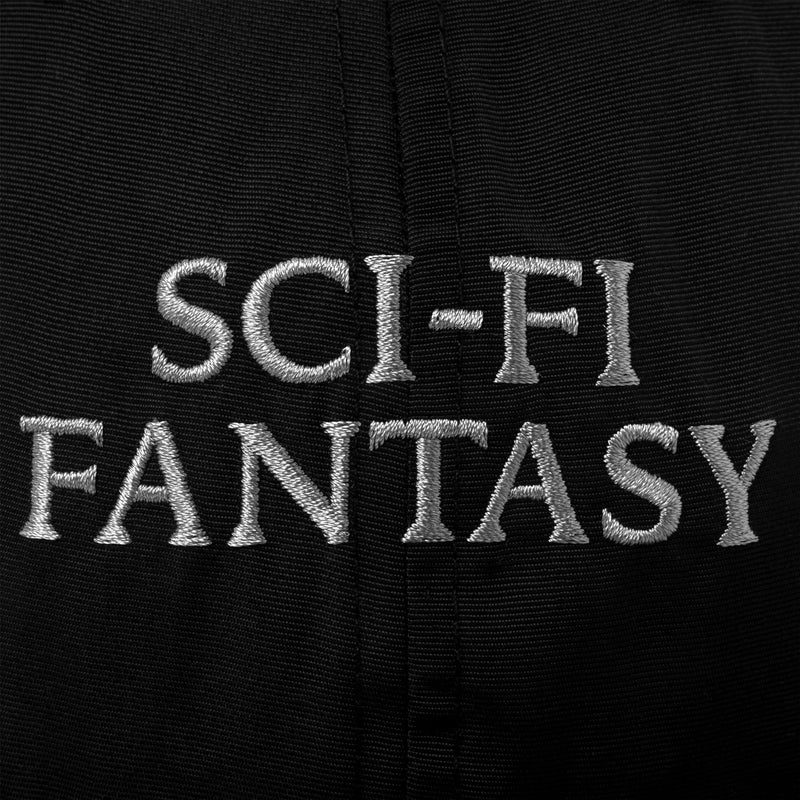 Sci-Fi Fantasy 6 Panel Hat Nylon Logo Black logo detail