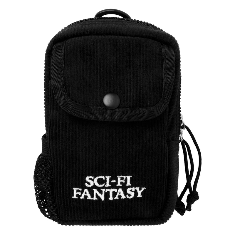 Sci-Fi Fantasy 6 Panel Hat Nylon Logo Black
