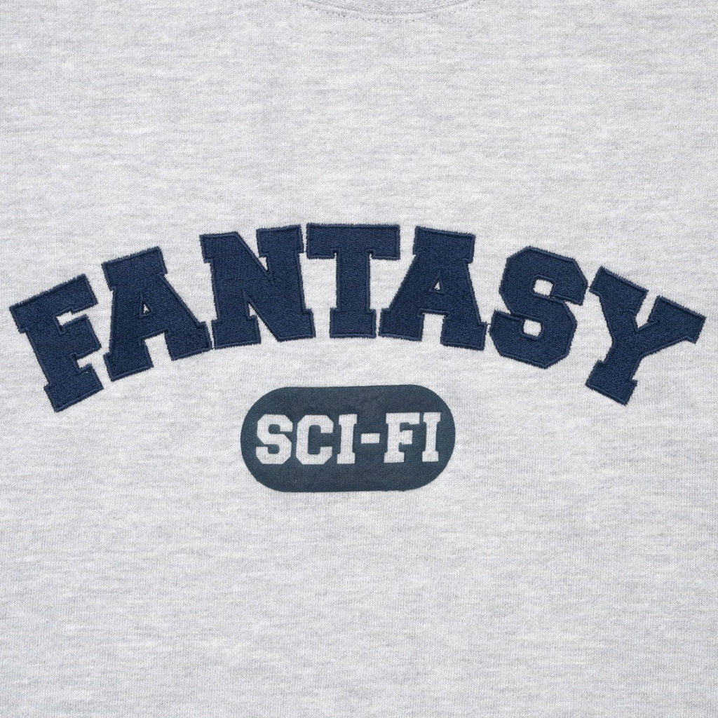 Sci-Fi Fantasy Crew Neck Sweater Sci-Fi U Heather Grey logo close up
