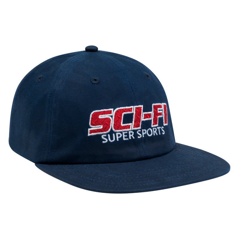 Sci-Fi Fantasy 6 Panel Hat Super Sports Blue front view