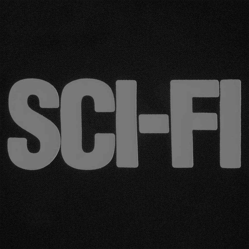 Sci-Fi Fantasy Hoodie Big Logo Black logo detail