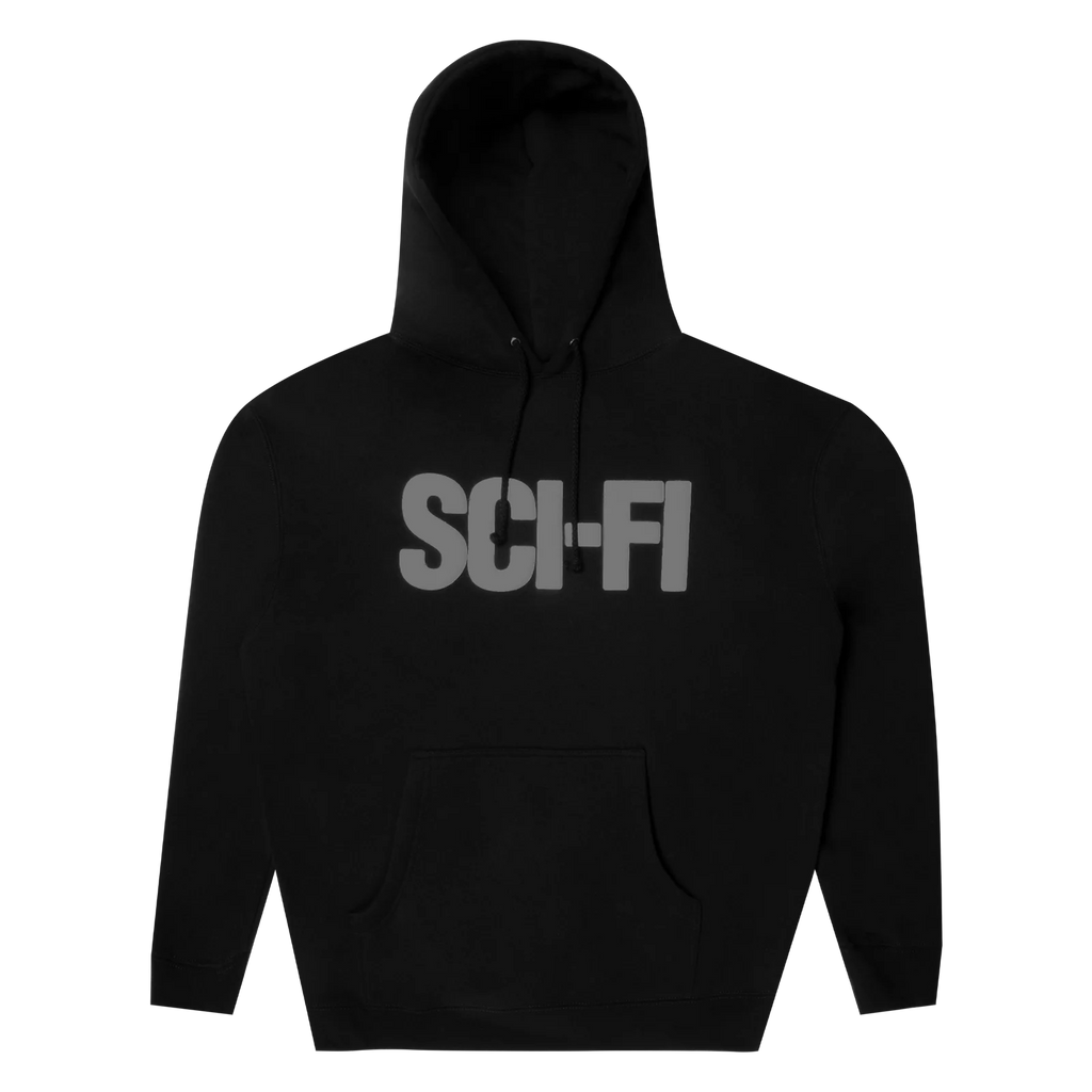 Sci-Fi Fantasy Hoodie Big Logo Black front view