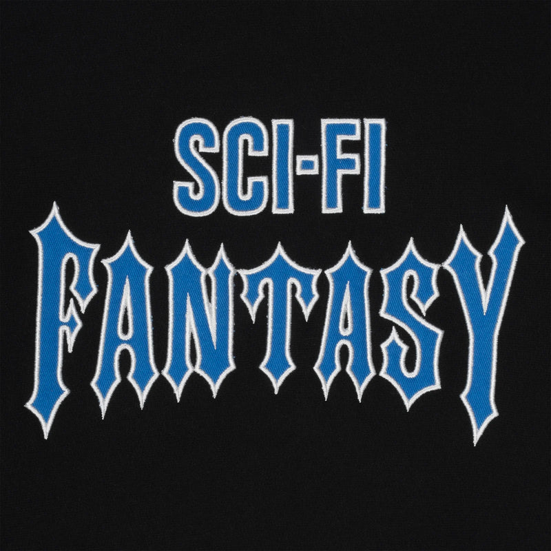 Sci-Fi Fantasy Hoodie Biker Black