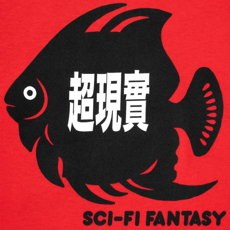 Sci-Fi Fantasy Pocket T-Shirt Fish Red graphic detail