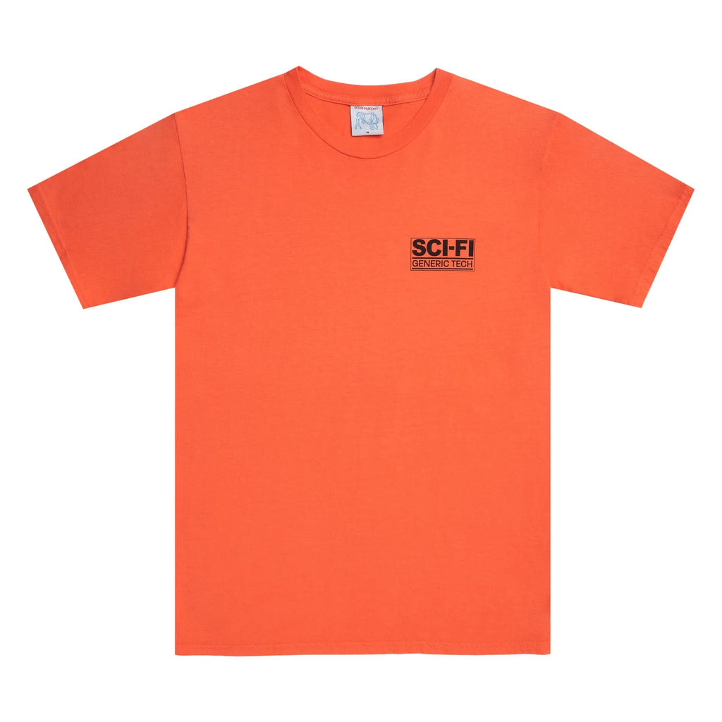 Sci-Fi Fantasy T-Shirt Generic Tech Bright Salmon front view