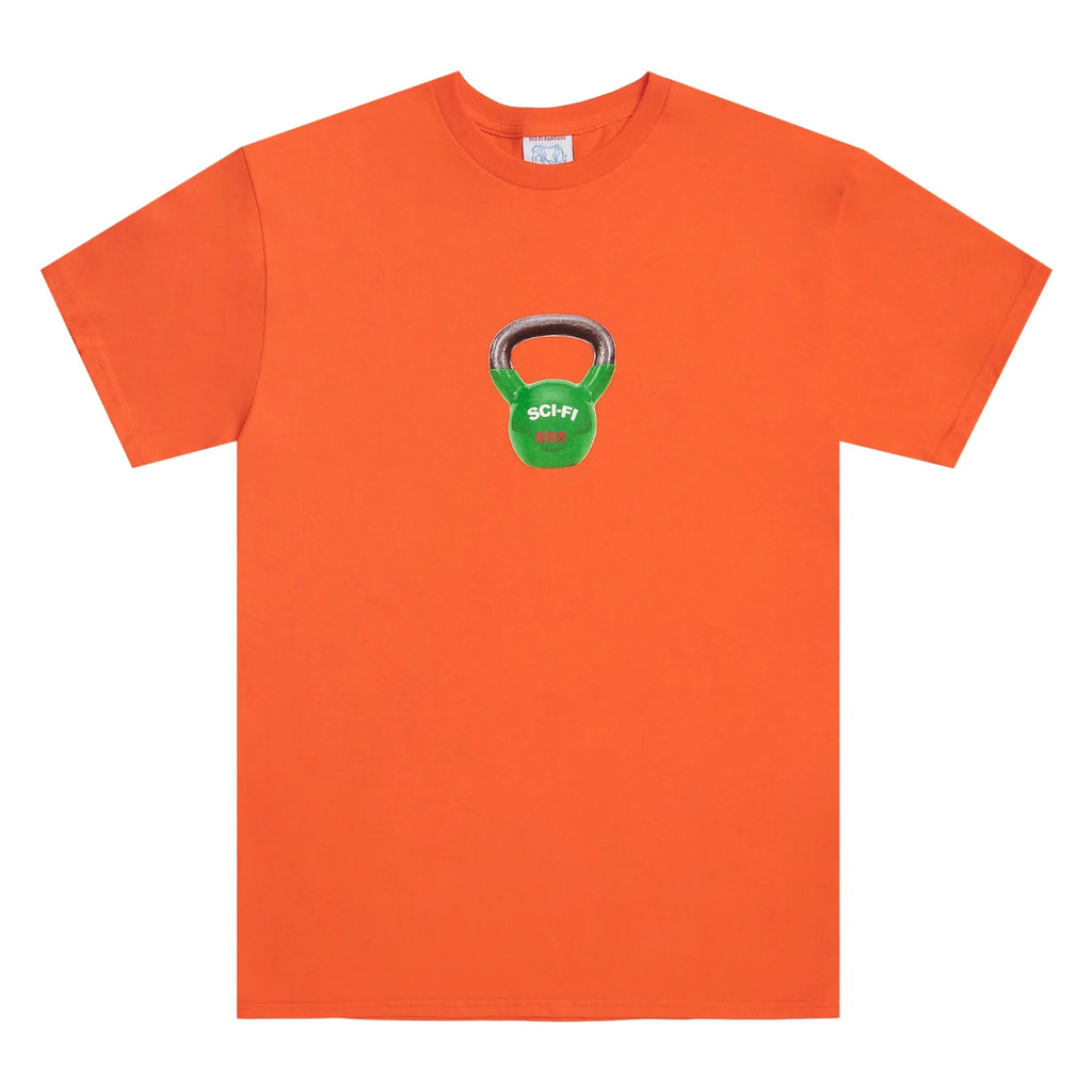 Sci-Fi Fantasy T-Shirt Kettle Bell Orange front view