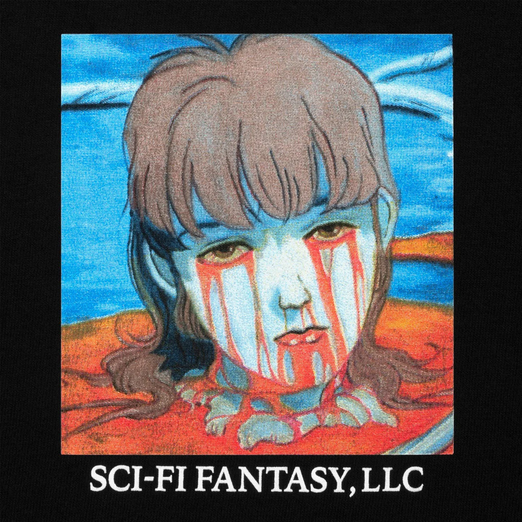 Sci-Fi Fantasy T-Shirt Leaking Eyes Black graphic detail