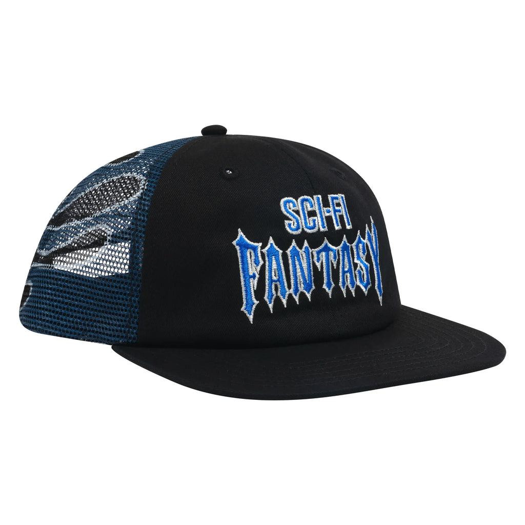 Sci-Fi Fantasy Trucker Hat Biker Black