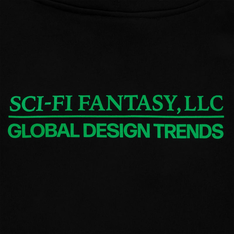 Sci-Fi Fantasy Zip Up Hoodie Design Trends Black logo detail