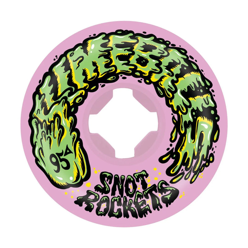 Slimeball Wheels Snot Rockets Pastel Pink 54mm 95a front view