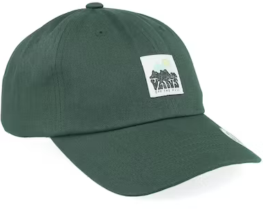 Vans 6 Panel Hat Blue Mountain Deep Forest front view