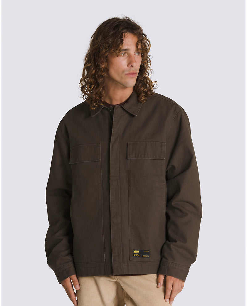 Vans Jacket McAvoy Insulated Station Turkish Coffee Brown on model