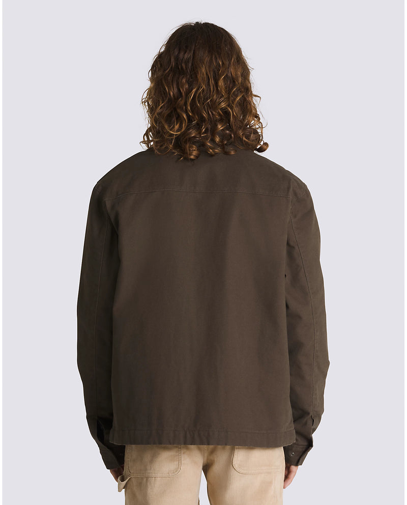 Vans Jacket McAvoy Insulated Station Turkish Coffee Brown back view on model