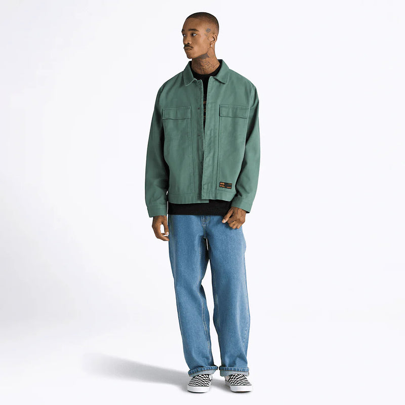 Vans Jacket McAvoy Station Dark Forest on model front view