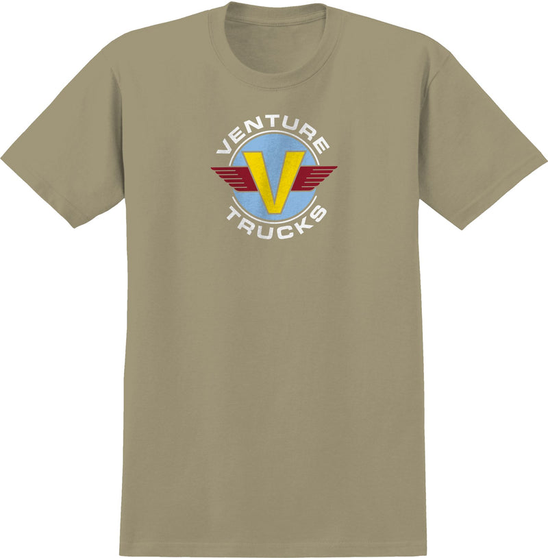 Venture T-Shirt Wings Sand/Light Blue/Yellow/Dark Red front view