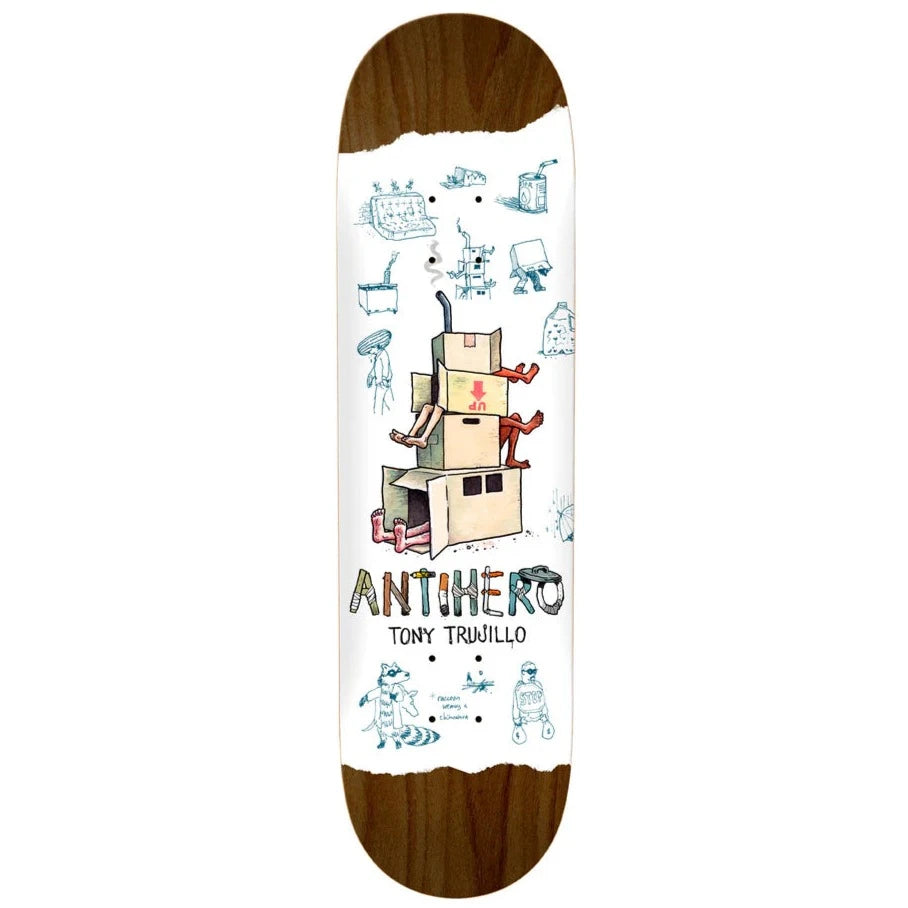 Anti Hero Deck Trujillo Recycling 8.38" brown stained bottom