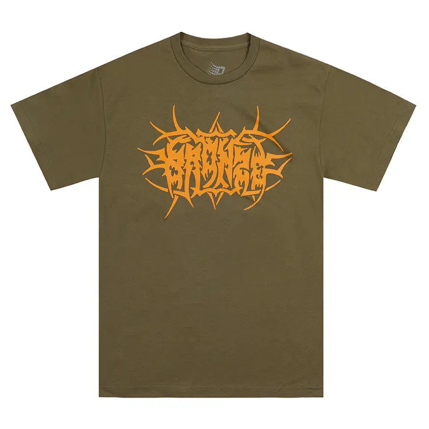 Bronze T-Shirt Tribal Military Green front view