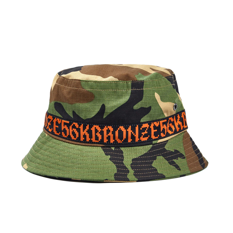 Bronze Bucket Hat Old E Camo front view