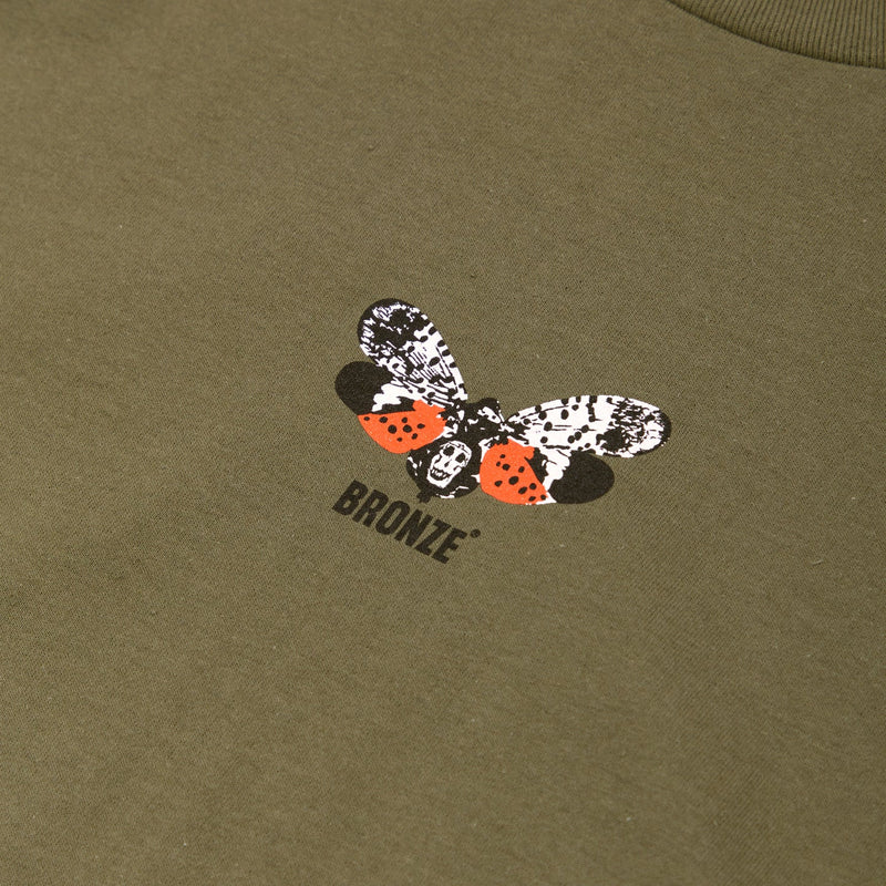 Bronze T-Shirt Lantern Military Green logo detail