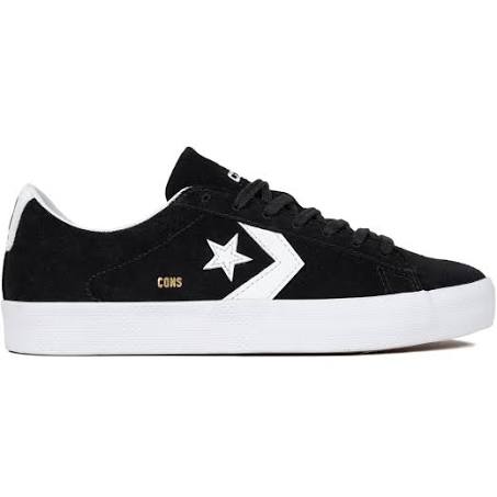 Converse Cons Pro Leather Vulcanized Suede Black/White/White side view