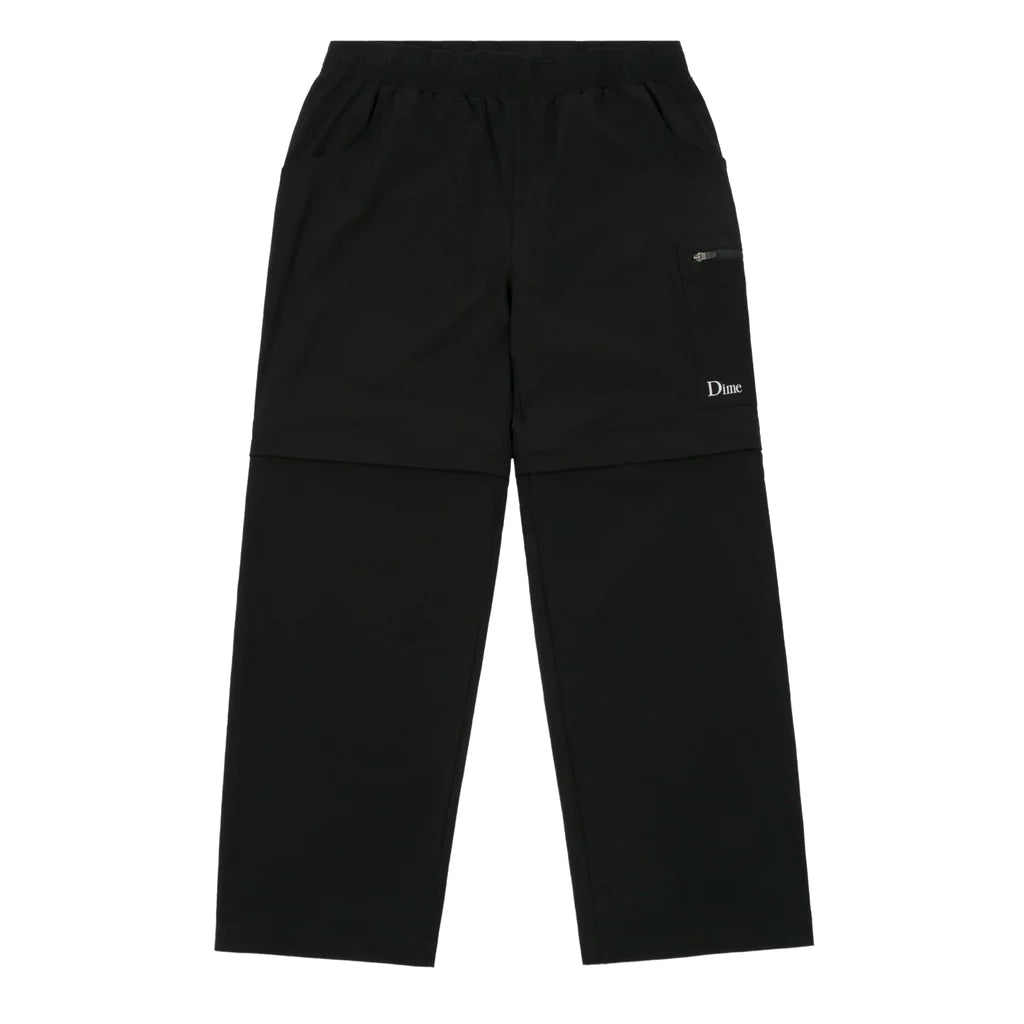 Dime Hiking Zip Off Pant Black front view