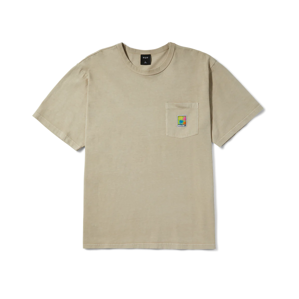 Huf T-shirt Petals Relaxed Pocket Knit Clay front view