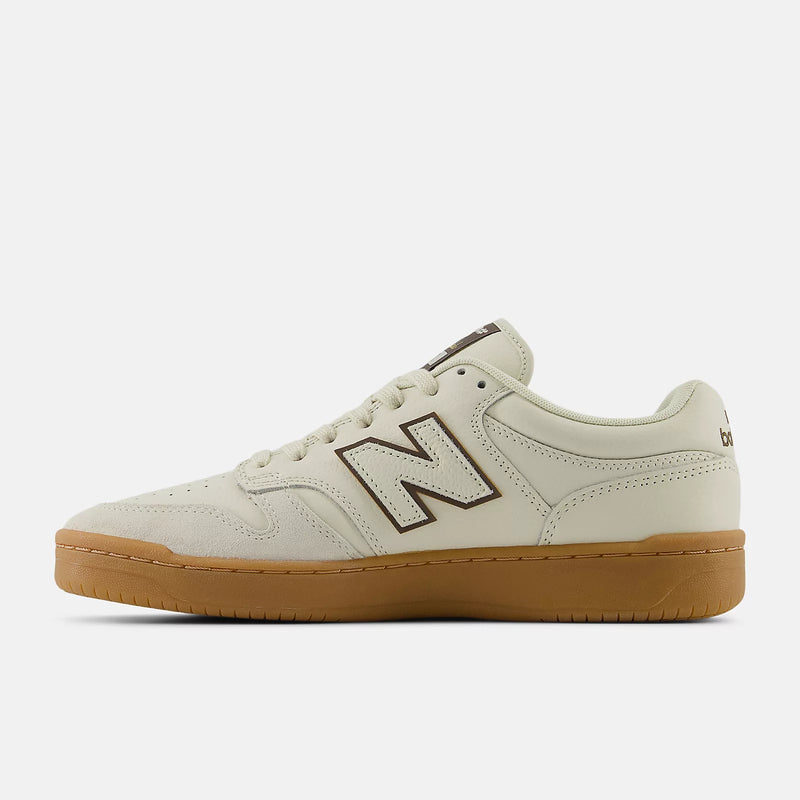 New Balance Numeric 480 White/Brown in step view