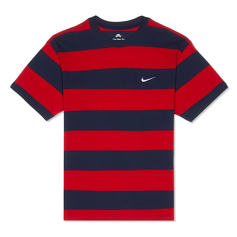 Nike red white 2025 and blue shirt