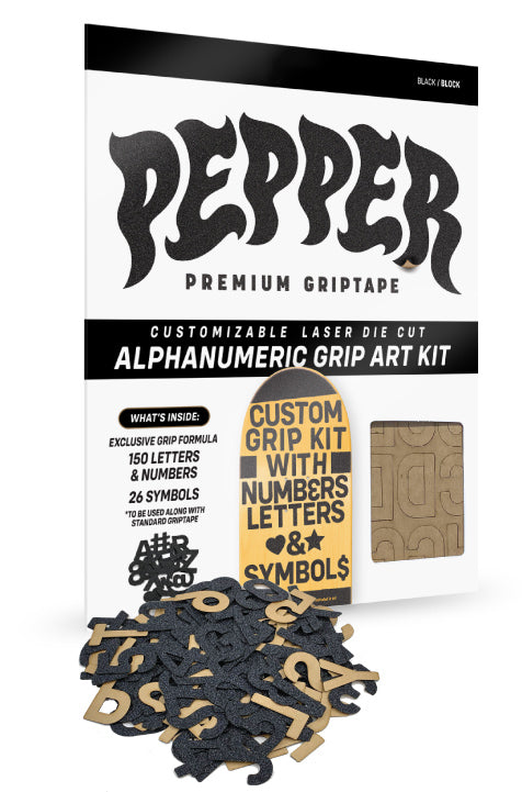 Pepper Grip Tape Aplhanumeric package view