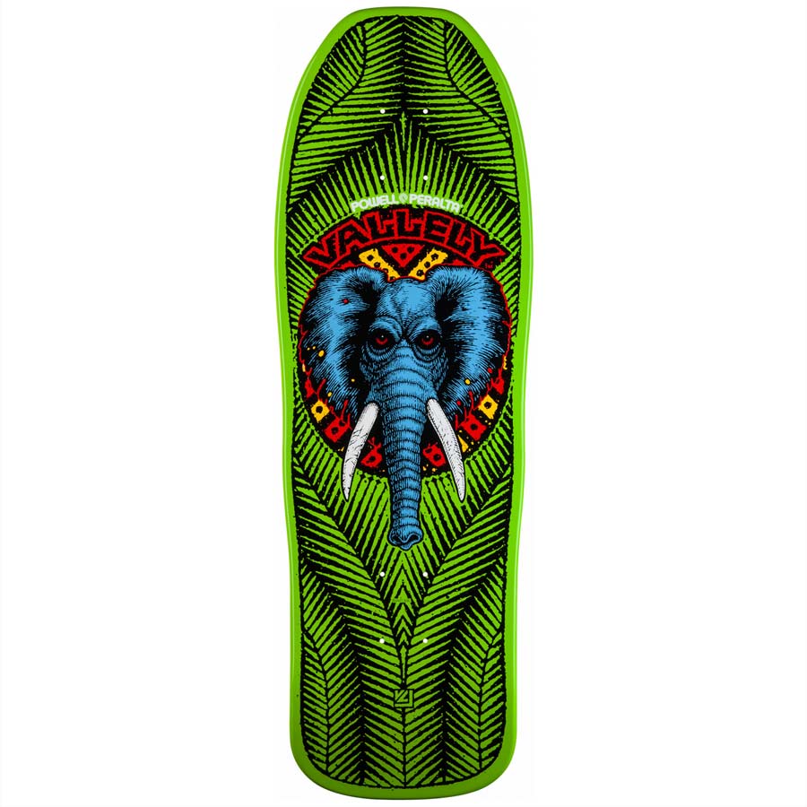 Powell Peralta Deck Vallely Elephant Lime 9.85 inch bottom graphic