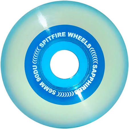 Spitfire Wheels Sapphires 56mm 90D Clear Blue side view