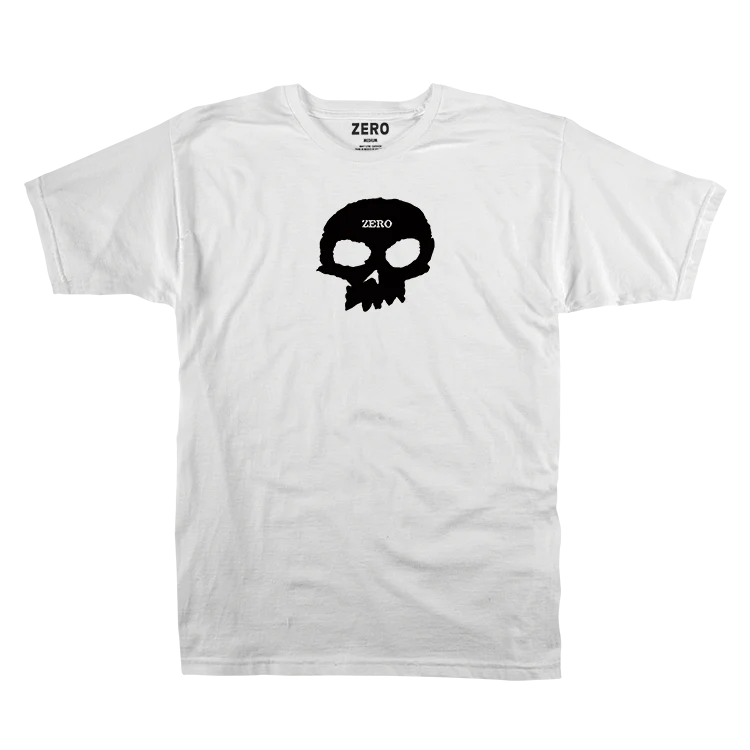 Zero Skull Logo T-Shirt White front view