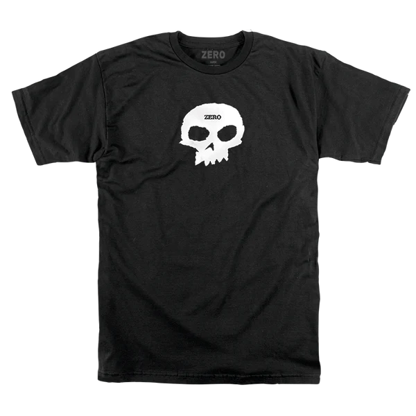 Zero Skull Logo T-shirt Black front view