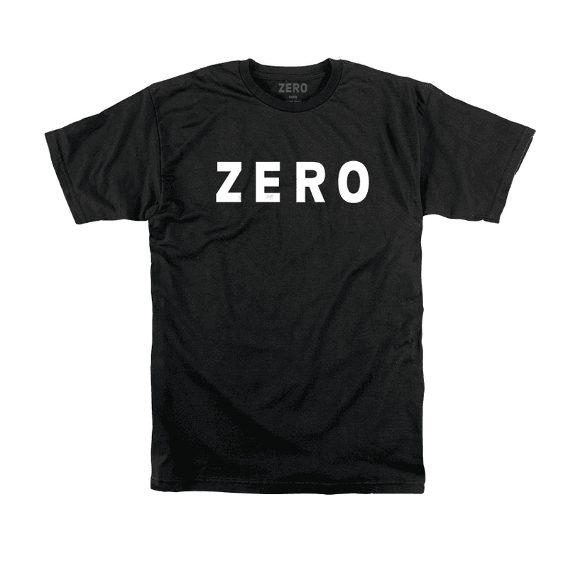 Zero Army Logo T-shirt Black front view