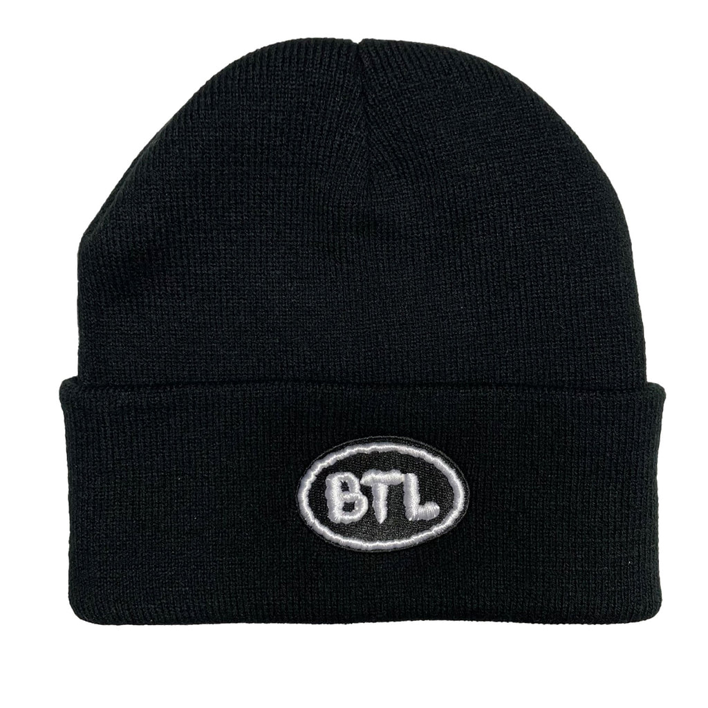 Blue Tile Lounge Beanie Country Code Clouds Black
