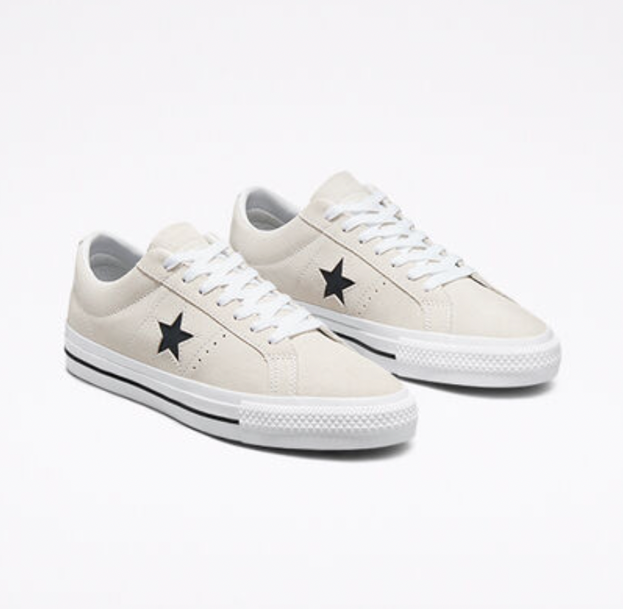 Converse Cons One Star Pro Ox Egret/White/Black pair view