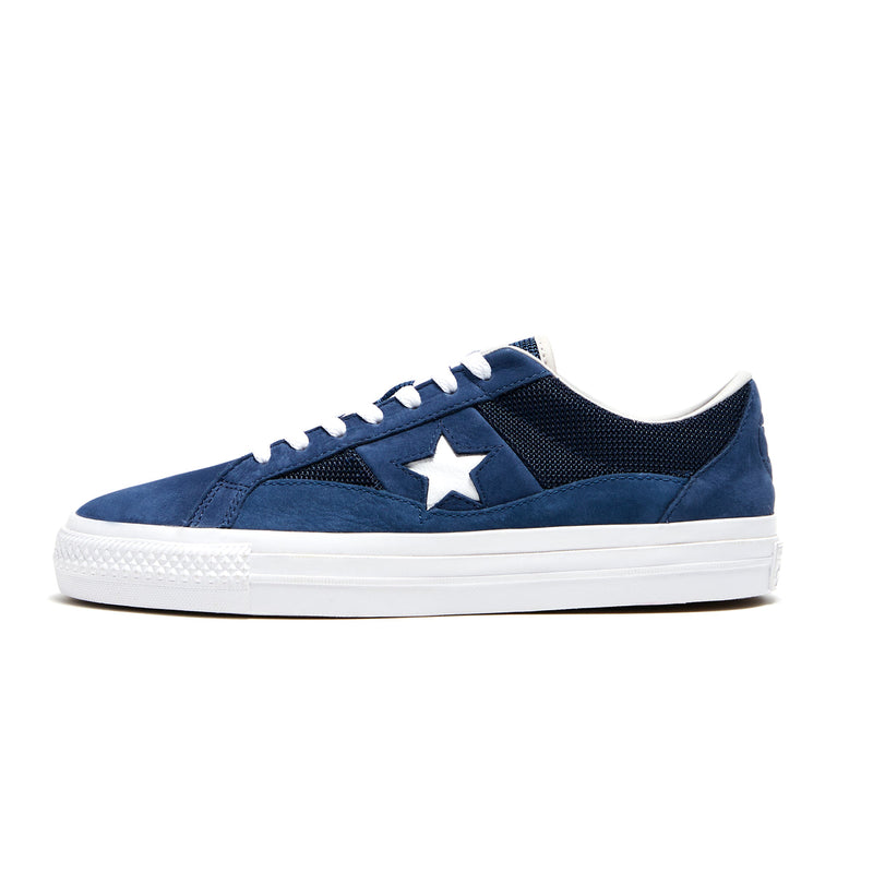 Converse X Alltimers One Star Pro Ox Midnight Navy in step view